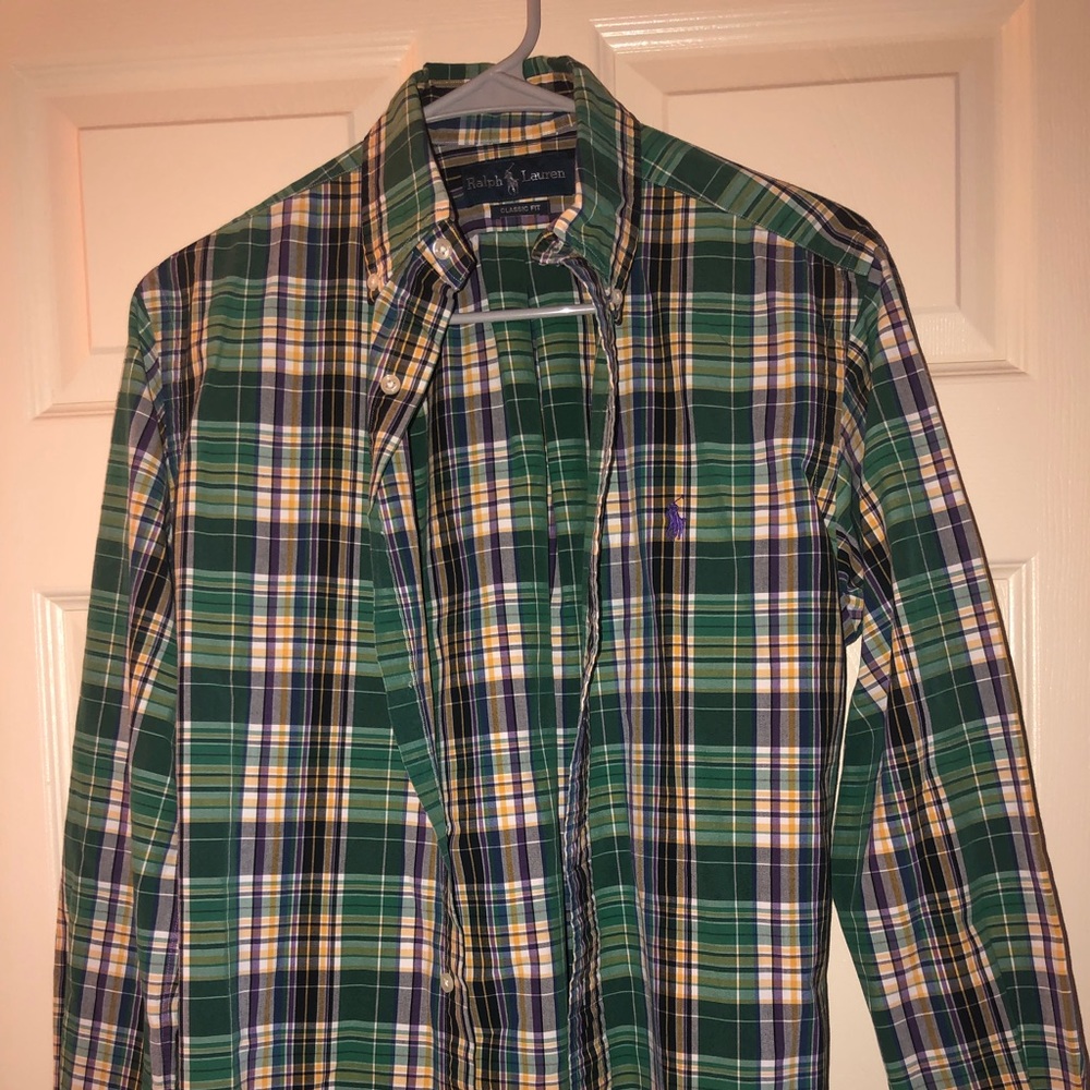 Ralph Lauren Plaid Casual Button Down Shirt (Size S)
